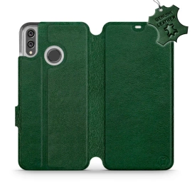 Etui ze skóry naturalnej do Huawei Honor 8X - wzór Green Leather