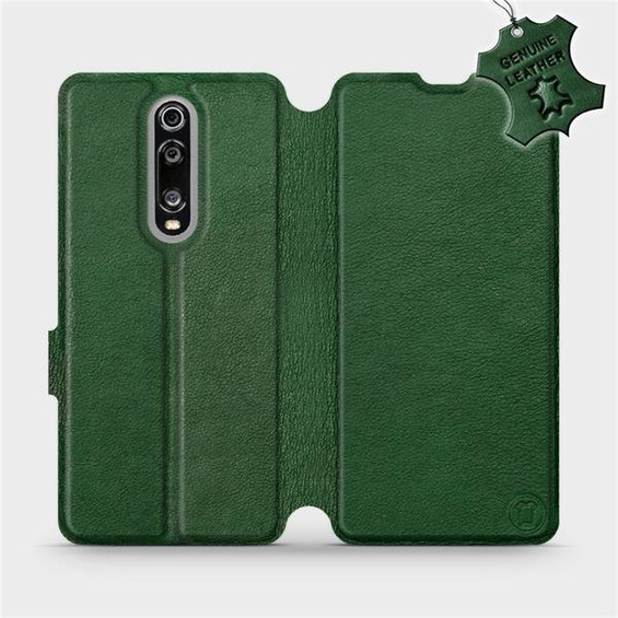 Etui ze skóry naturalnej do Xiaomi Mi 9T Pro - wzór Green Leather