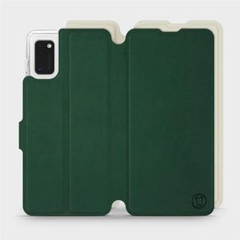 Etui Soft Touch do Samsung Galaxy A41 - wzór Miejska zieleń z platyną