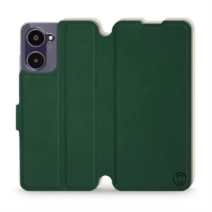 Etui Soft Touch do Realme 10 - wzór Miejska zieleń z platyną