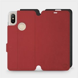 Etui Soft Touch do Xiaomi Mi A2 - wzór Zachodząca czerwień z czernią