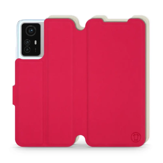 Etui Soft Touch do Xiaomi Redmi Note 12S - wzór Żywa czerwień z platyną