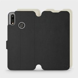 Etui Soft Touch do Huawei P Smart 2019 - wzór Satynowa czerń z platyną