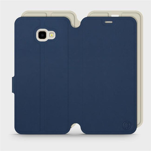 Etui Soft Touch do Samsung Galaxy J4 Plus 2018 - wzór Głęboki granat z platyną