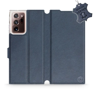 Etui ze skóry naturalnej do Samsung Galaxy Note 20 Ultra - wzór Blue Leather