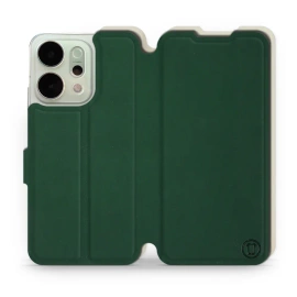 Etui Soft Touch do OPPO Reno 14 Pro 5G - wzór Miejska zieleń z platyną