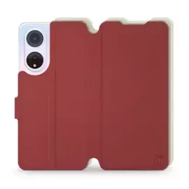 Etui Soft Touch do OPPO A98 5G - wzór Zachodząca czerwień z platyną
