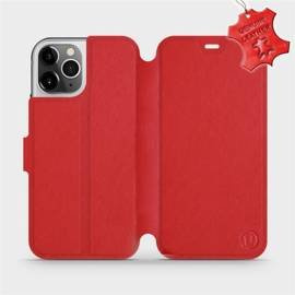 Etui ze skóry naturalnej do Apple iPhone 12 Pro - wzór Red Leather