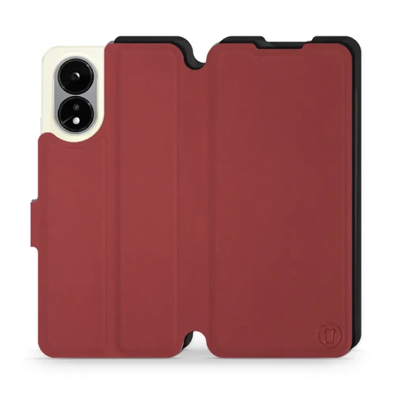 Etui Soft Touch do OPPO A38 - wzór Zachodząca czerwień z czernią