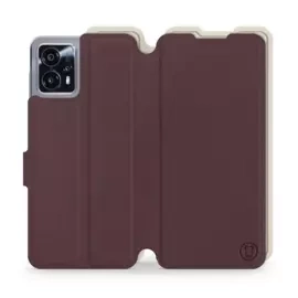 Etui Soft Touch do Motorola Moto G13 - wzór Matowy burgund z platyną