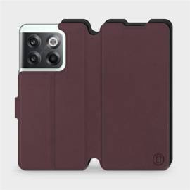 Etui Soft Touch do OnePlus 10T - wzór Matowy burgund z czernią