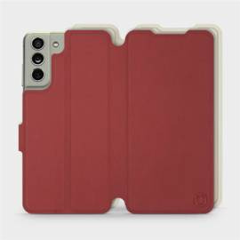 Etui Soft Touch do Samsung Galaxy S21 FE - wzór Zachodząca czerwień z platyną