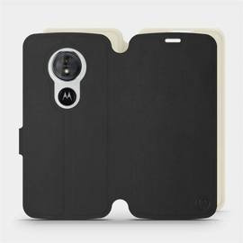 Etui Soft Touch do Motorola Moto G6 Play - wzór Satynowa czerń z platyną