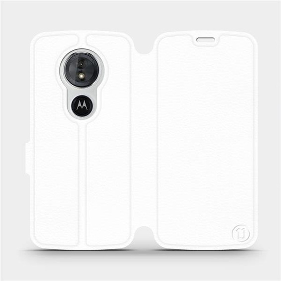 Etui do Motorola Moto E5 - wzór White&Orange