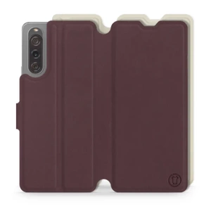 Etui Soft Touch do Sony Xperia 10 V - wzór Matowy burgund z platyną