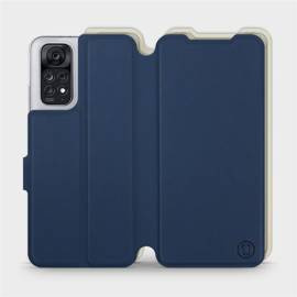 Etui Soft Touch do Xiaomi Redmi Note 11S - wzór Głęboki granat z platyną