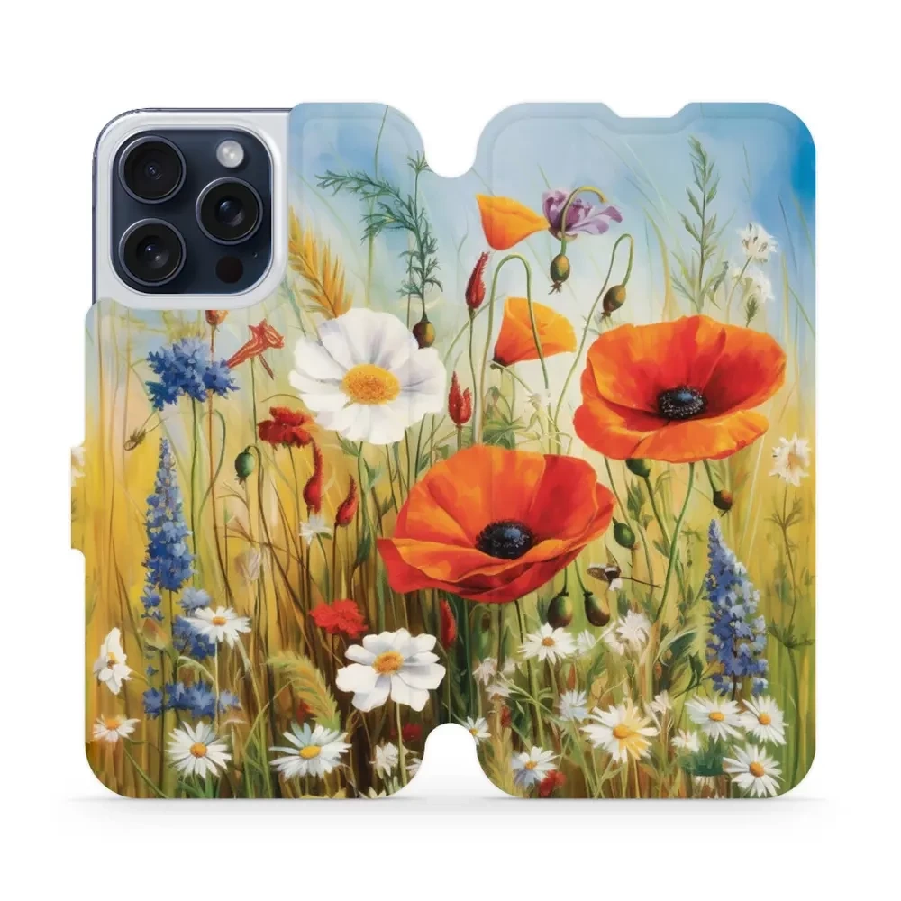 Mobiwear Book, ochrona ekranu, magnetyczne zapięcie, silikonowa wkładka, bezpieczeństwo, łąkowe kwiaty