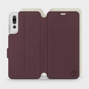 Etui Soft Touch do Huawei P20 Pro - wzór Matowy burgund z platyną