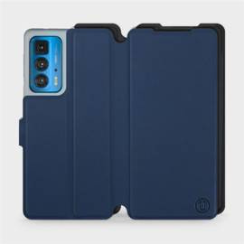 Etui Soft Touch do Motorola Edge 20 Pro - wzór Głęboki granat z czernią