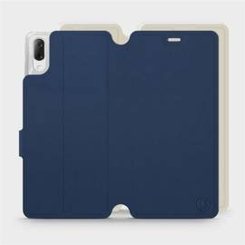 Etui Soft Touch do Sony Xperia L3 - wzór Głęboki granat z platyną
