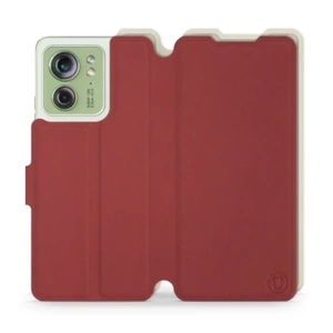 Etui Soft Touch do Motorola Edge 40 - wzór Zachodząca czerwień z platyną