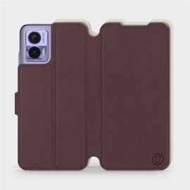Etui Soft Touch do Motorola Edge 30 Neo - wzór Matowy burgund z platyną