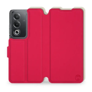 Etui Soft Touch do OPPO A80 5G - wzór Żywa czerwień z platyną