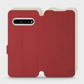 Etui Soft Touch do LG V60 ThinQ 5G - wzór Zachodząca czerwień z platyną