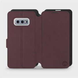 Etui Soft Touch do Samsung Galaxy S10e - wzór Matowy burgund z czernią