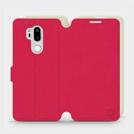 Etui Soft Touch do LG G7 ThinQ - wzór Żywa czerwień z platyną