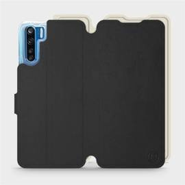Etui Soft Touch do OPPO A91 - wzór Satynowa czerń z platyną