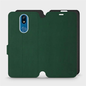 Etui Soft Touch do LG K40 - wzór Miejska zieleń z czernią