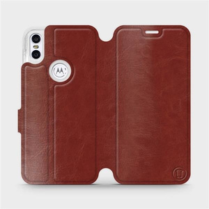Etui do Motorola One - wzór Brown&Gray