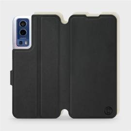 Etui Soft Touch do Vivo Y52 5G - wzór Satynowa czerń z platyną