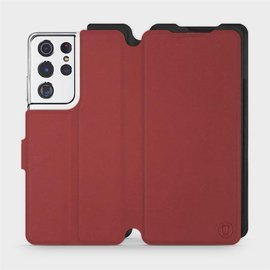Etui Soft Touch do Samsung Galaxy S21 Ultra - wzór Zachodząca czerwień z czernią