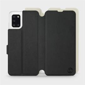 Etui Soft Touch do Samsung Galaxy A31 - wzór Satynowa czerń z platyną