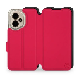 Etui Soft Touch do Huawei Honor 400 - wzór Żywa czerwień z czernią