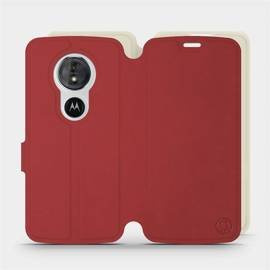 Etui Soft Touch do Motorola Moto G6 Play - wzór Zachodząca czerwień z platyną