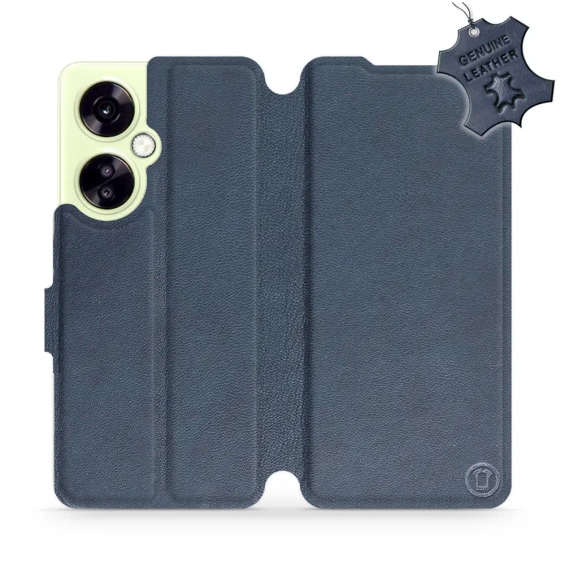 Etui ze skóry naturalnej do OnePlus Nord CE 3 Lite 5G - wzór Blue Leather