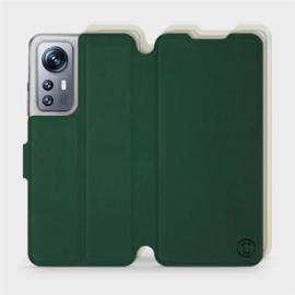 Etui Soft Touch do Xiaomi 12S - wzór Miejska zieleń z platyną