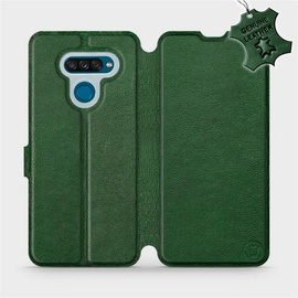 Etui ze skóry naturalnej do LG K50S - wzór Green Leather