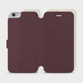 Etui Soft Touch do Apple iPhone 6s Plus - wzór Matowy burgund z platyną