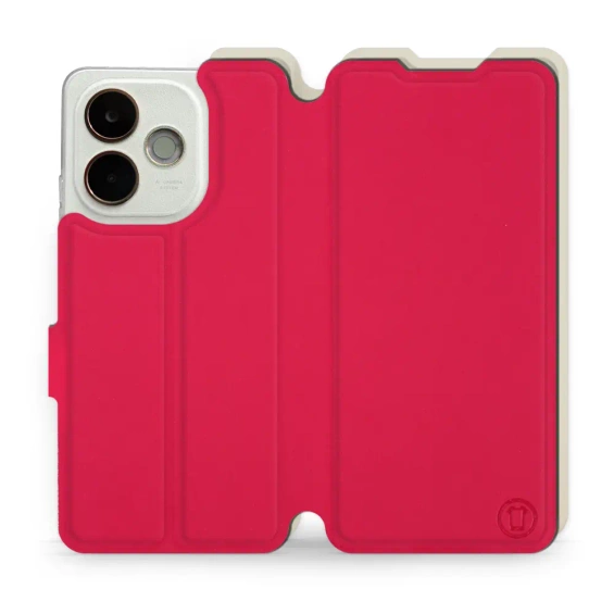 Etui Soft Touch do OPPO A5 Pro 5G - wzór Żywa czerwień z platyną