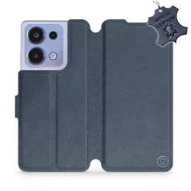 Etui ze skóry naturalnej do Xiaomi POCO M6 Pro - wzór Blue Leather