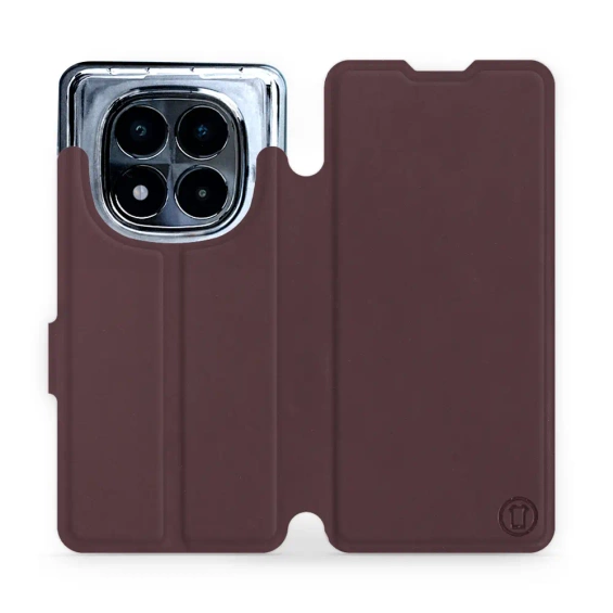 Etui Soft Touch do Xiaomi Redmi Note 14 Pro 5G - wzór Matowy burgund z platyną