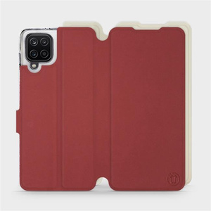 Etui Soft Touch do Samsung Galaxy M12 - wzór Zachodząca czerwień z platyną