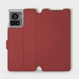 Etui Soft Touch do Motorola Edge 30 Ultra - wzór Zachodząca czerwień z platyną