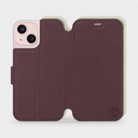 Etui Soft Touch do Apple iPhone 13 mini - wzór Matowy burgund z platyną