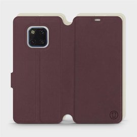 Etui Soft Touch do Huawei Mate 20 Pro - wzór Matowy burgund z platyną
