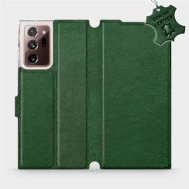 Etui ze skóry naturalnej do Samsung Galaxy Note 20 Ultra - wzór Green Leather